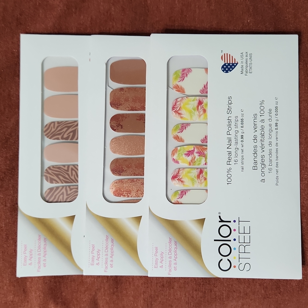 Color Street lot of 3 design strips